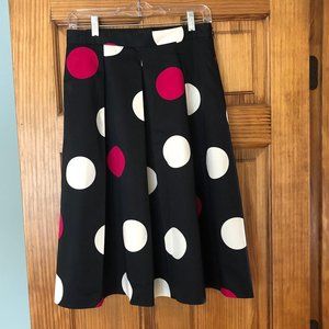Talbots polka dot cotton skirt